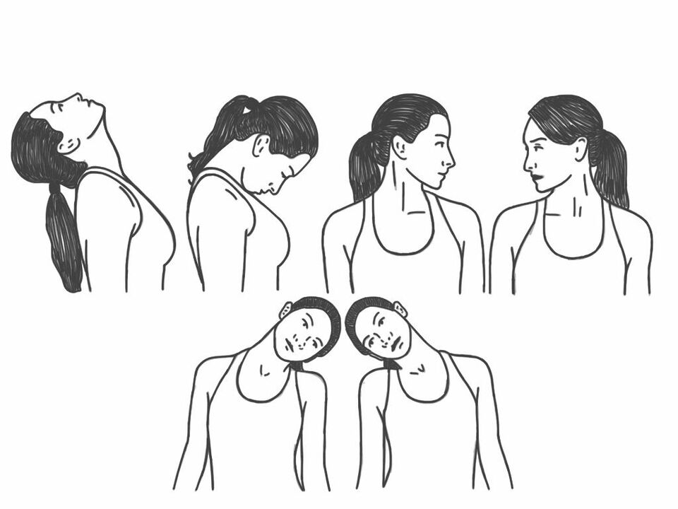 Performing a set of head tilts will prevent cervical osteochondrosis